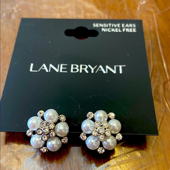 Earrings Lane Braynt nickel free post pearl - Picture 1 of 2